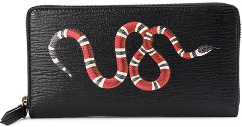 gucci black kingsnake wallet|gucci snake wallet inside.